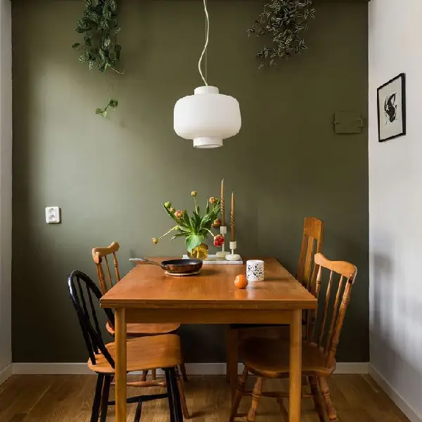 Olive Green dining room